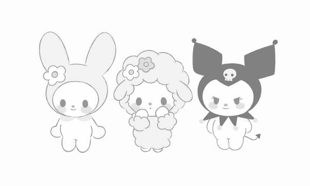 Coloring Pages Kuromi aesthetic on the wall (20 pcs) - download or ...