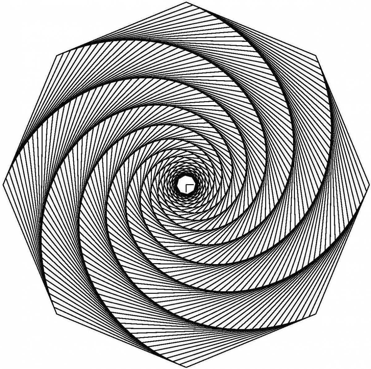 Иллюзии геометрические спираль