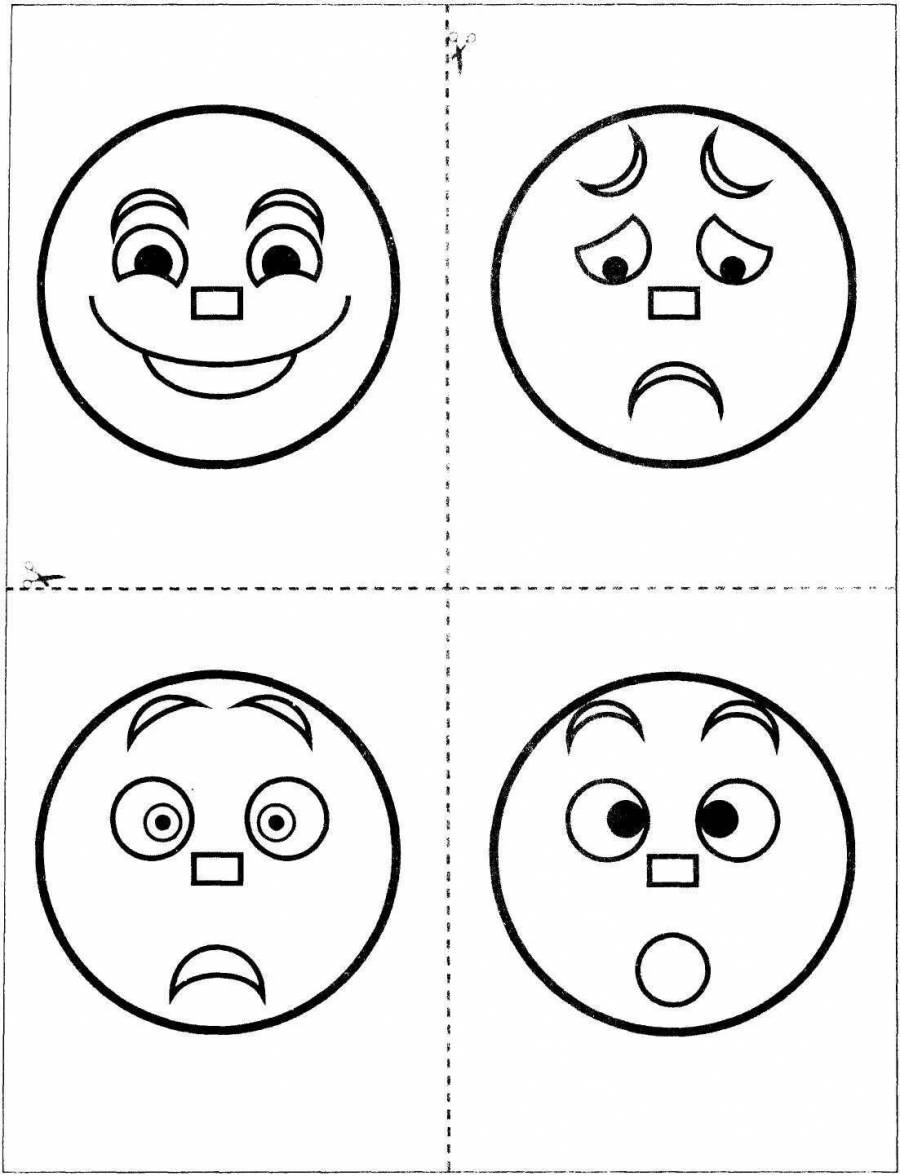 Картинки смайликов с разными эмоциями для срисовки