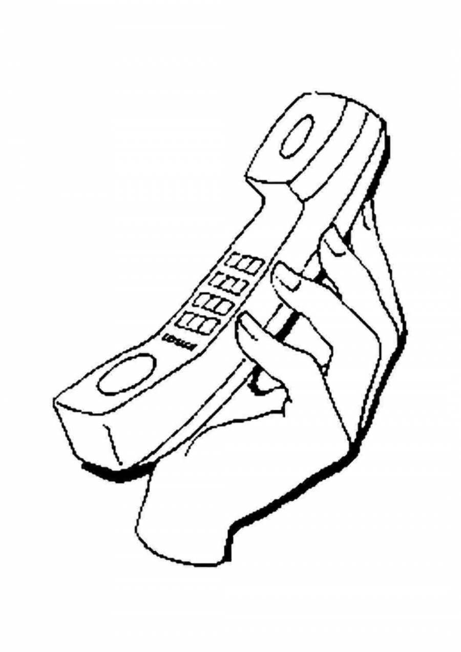 Первый телефон раскраска