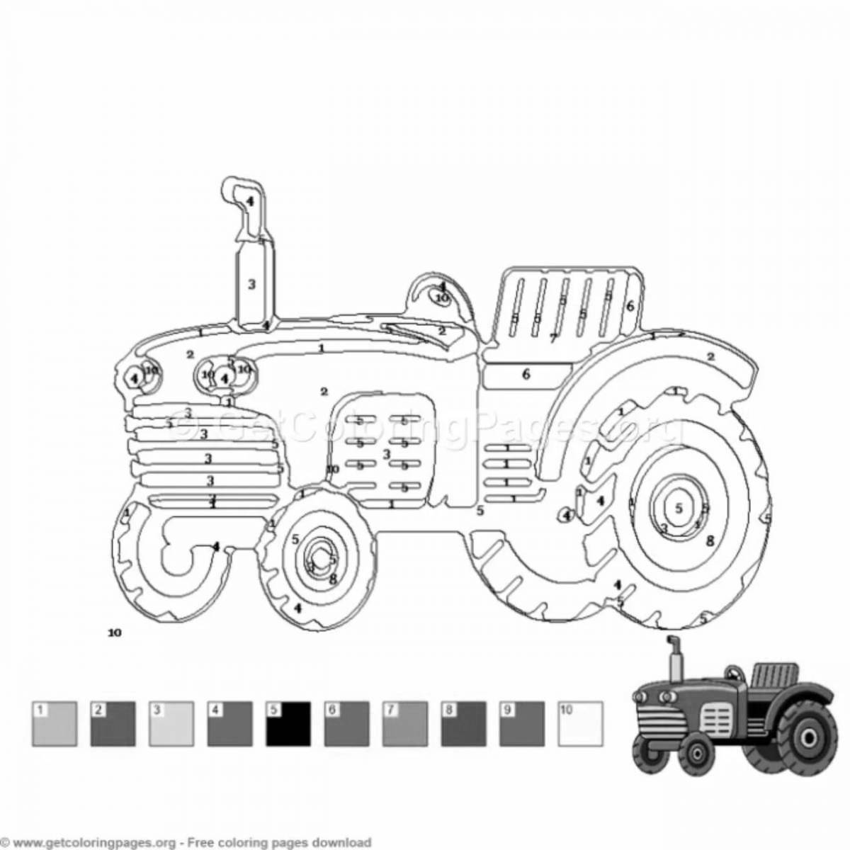 Fun truck number coloring page