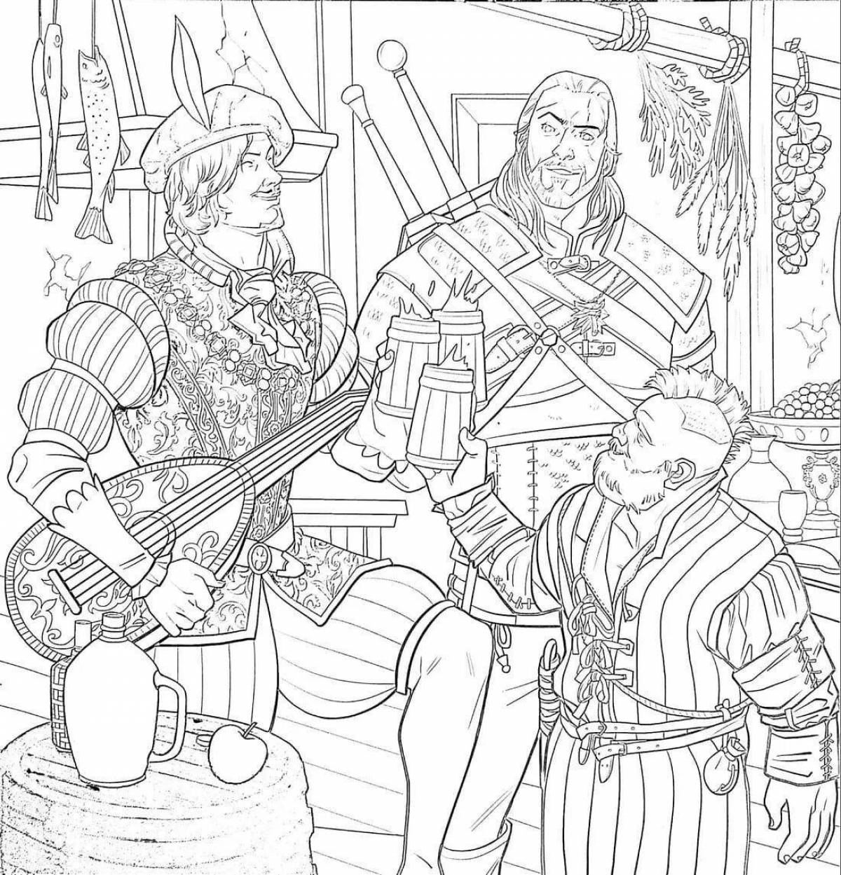 Exquisite witcher coloring by numbers