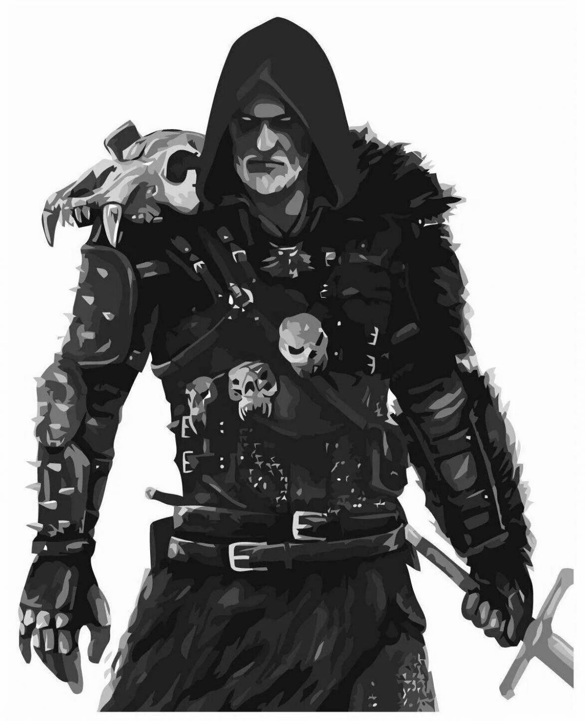 Radiant witcher раскраска по номерам