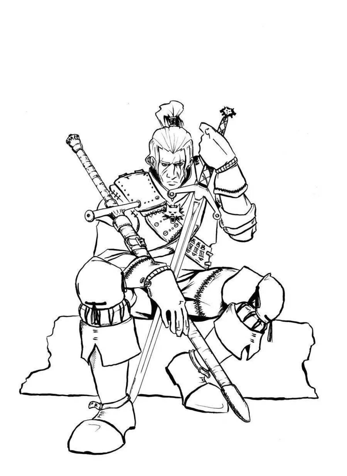 Восхитительная раскраска ведьмака по номерам