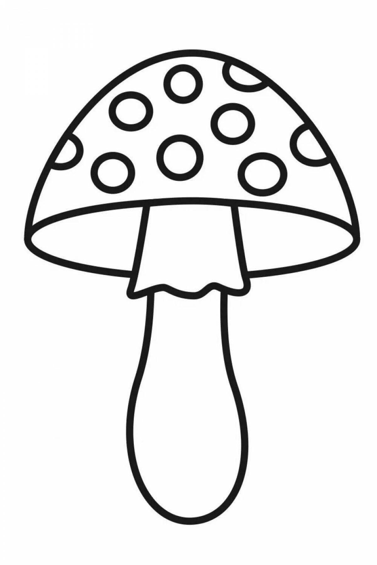 Fancy drawing of a fly agaric mushroom