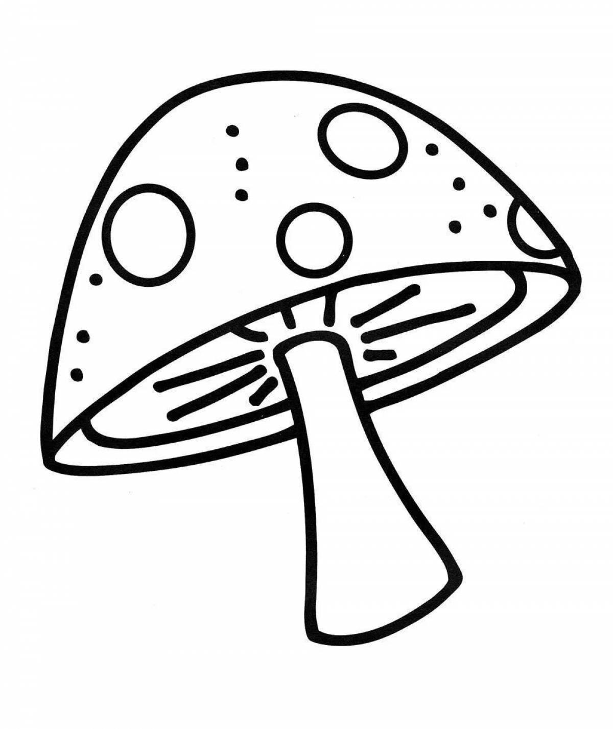 Раскраска волшебный грибной мухомор