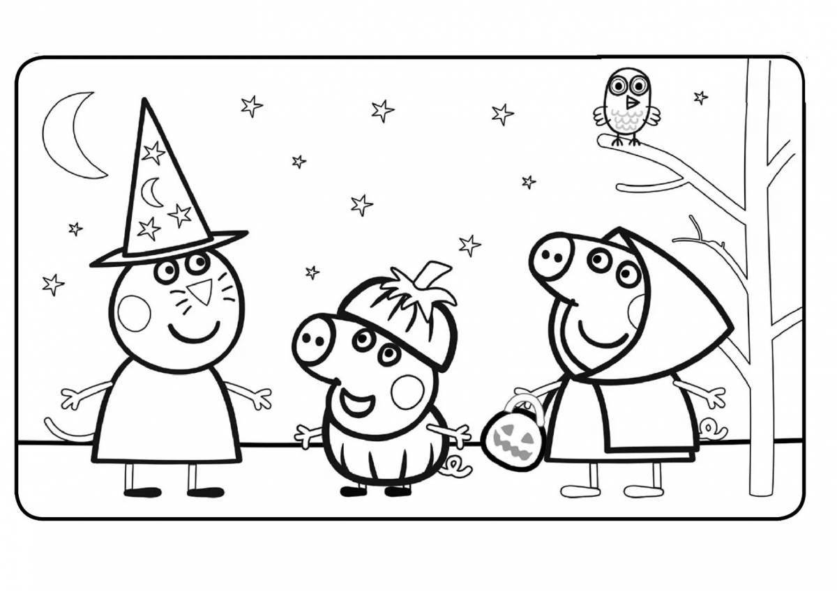 Charming peppa pig coloring book