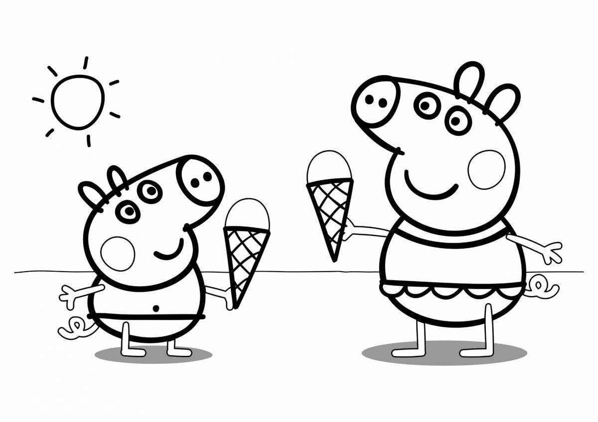 Playful peppa pig coloring book