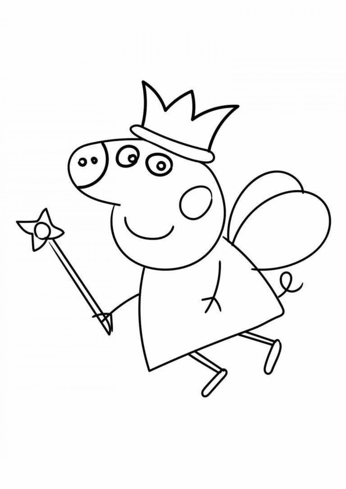 Live coloring fairy pig peppa