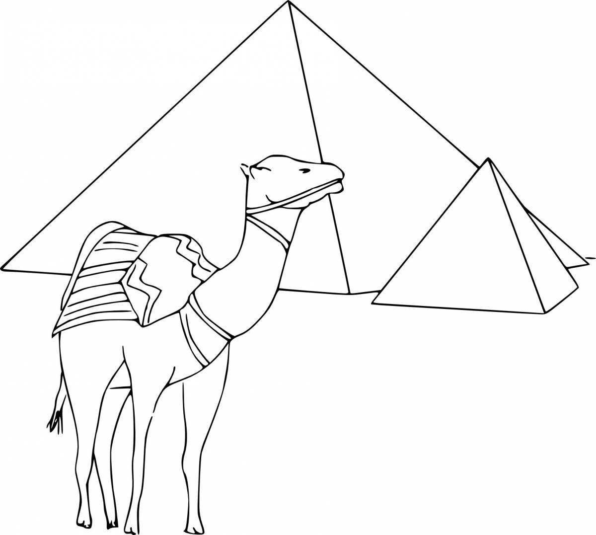 Splendorous coloring page каштан египетская пирамида