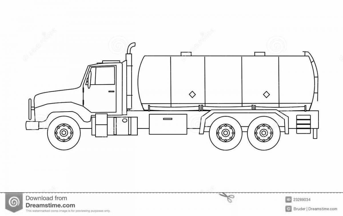 Playful water carrier coloring page for kids