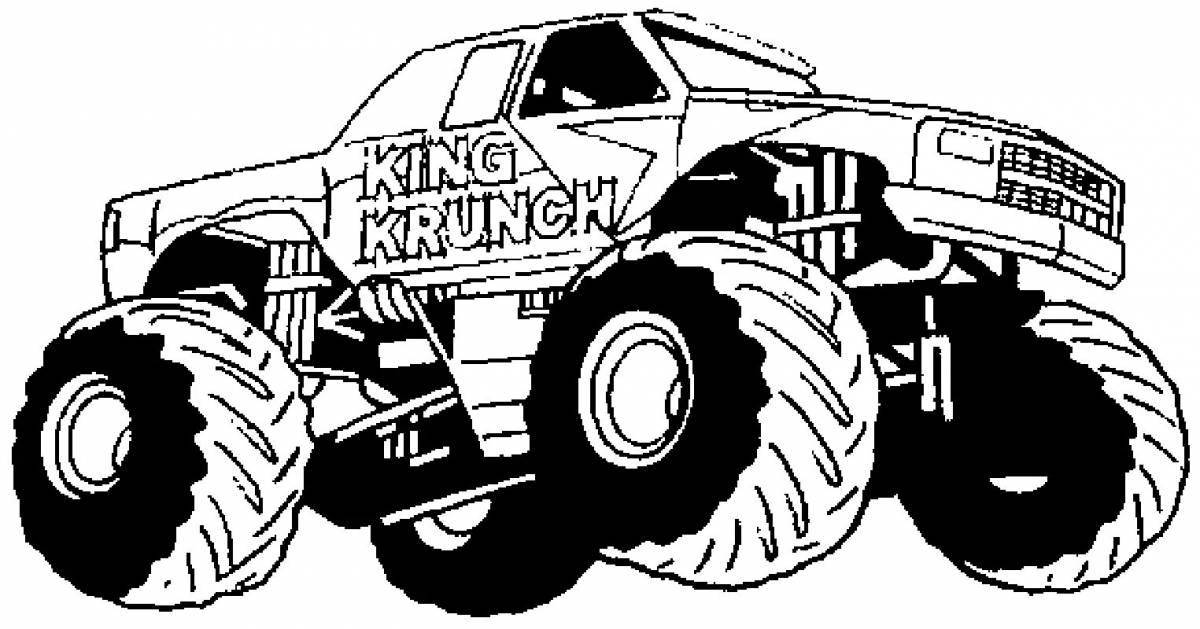 Great monster jam coloring page