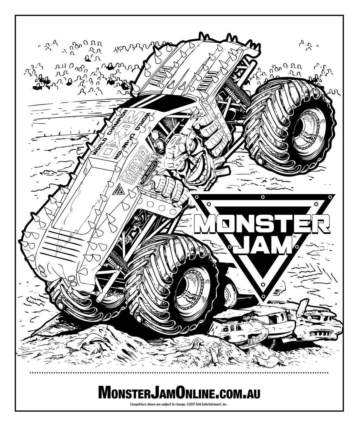 Amazing monster jam coloring page
