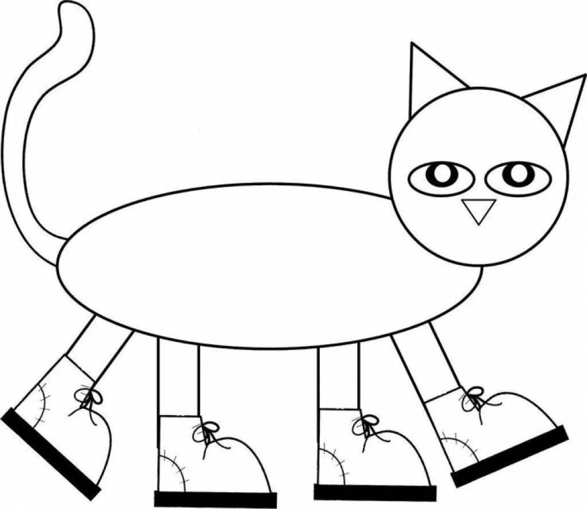 Cat Vizzy Cat's glowing coloring book