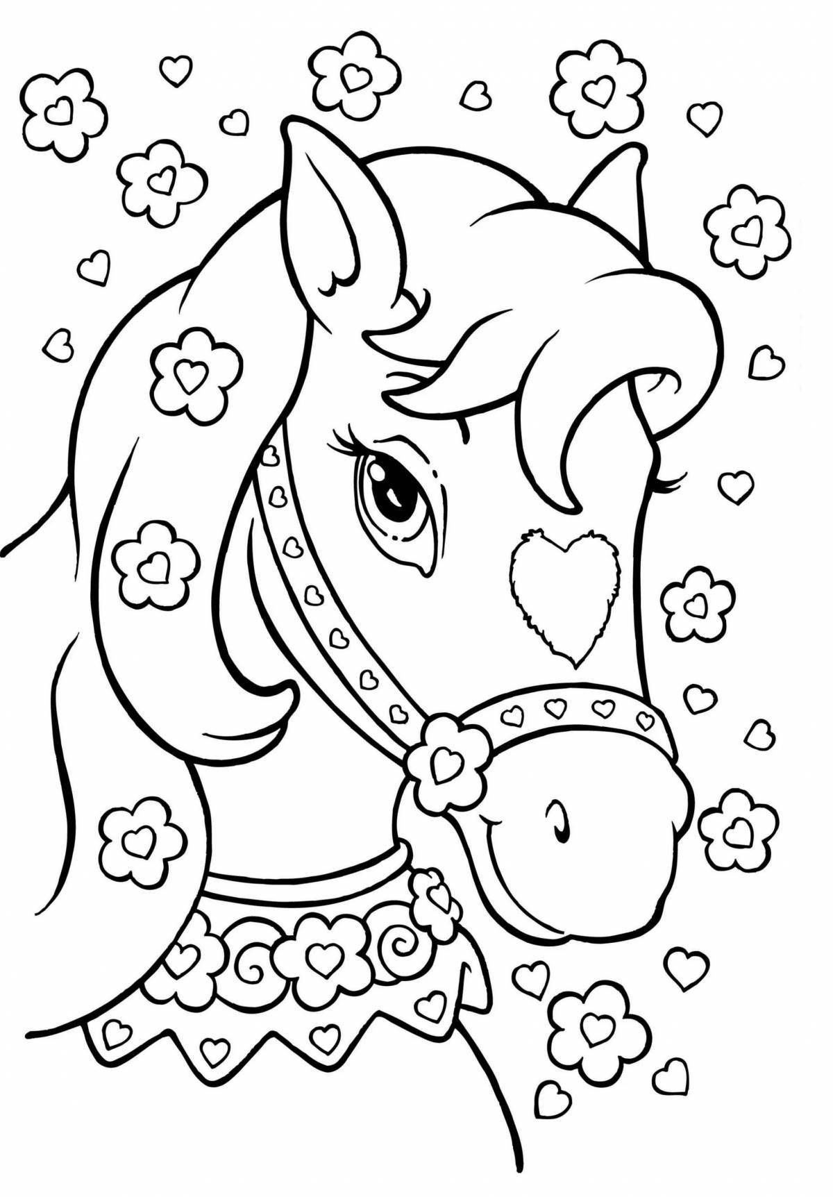 Color-magical coloring page for children 8-9 years old