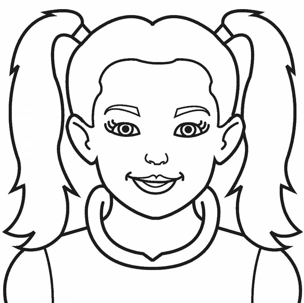 Fun face coloring book for kids