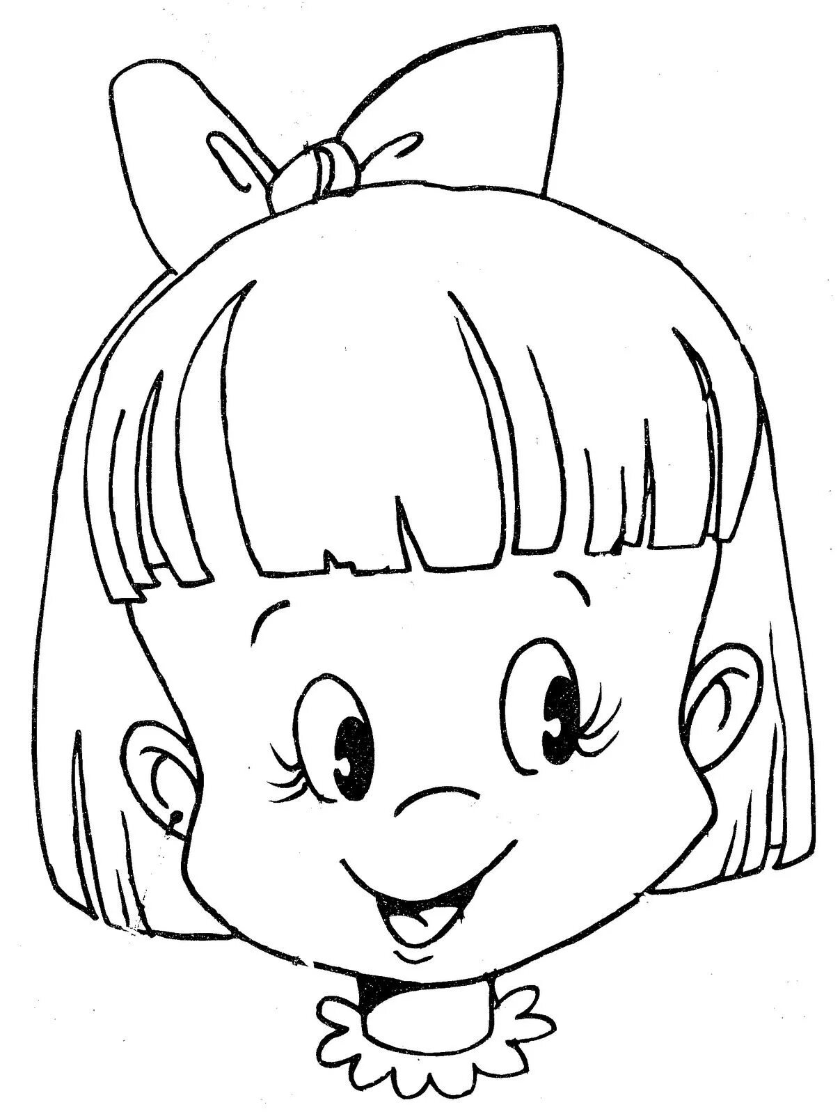 Shining baby face coloring book for kids