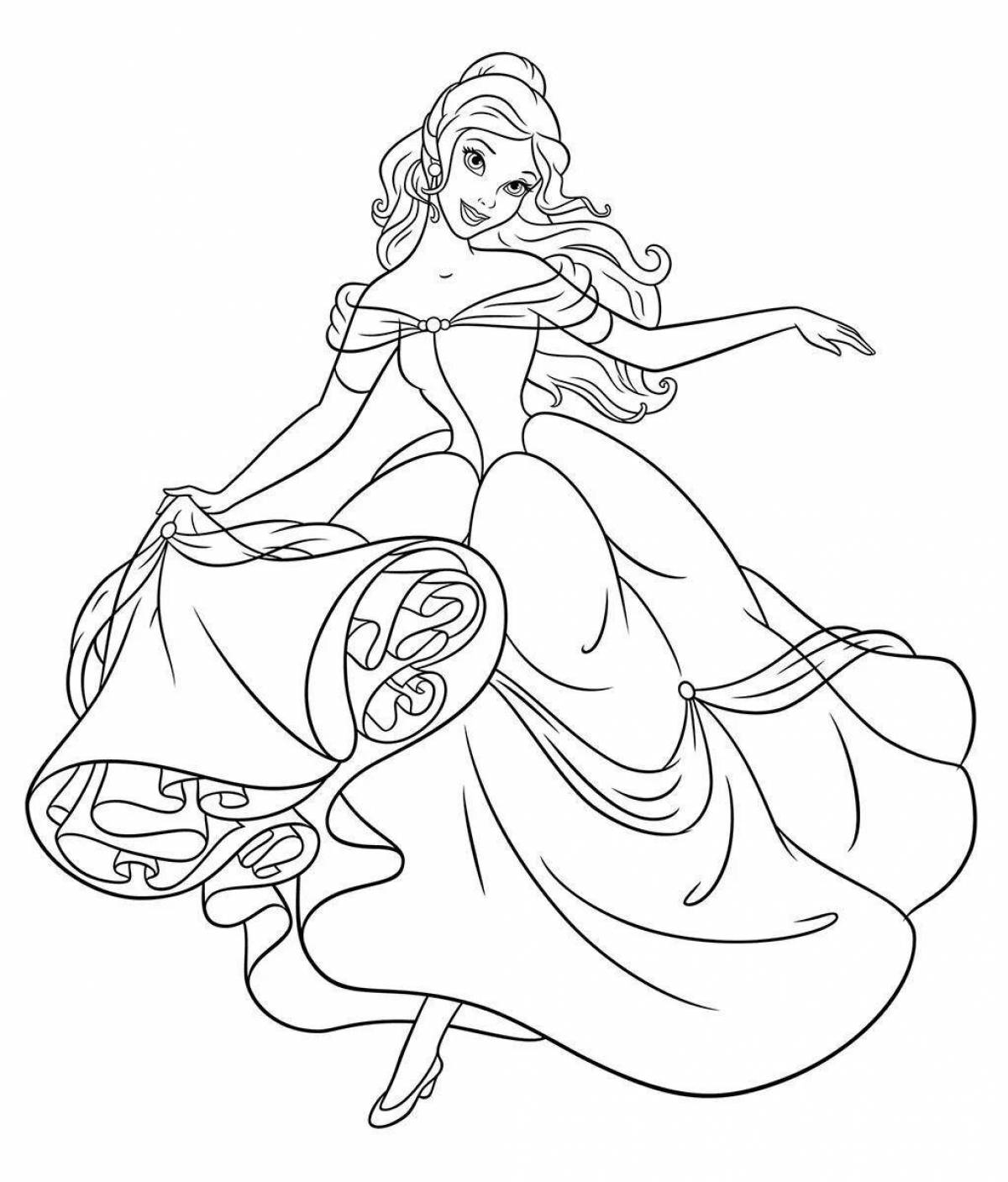 Amazing coloring pages for girls with beautiful princesses