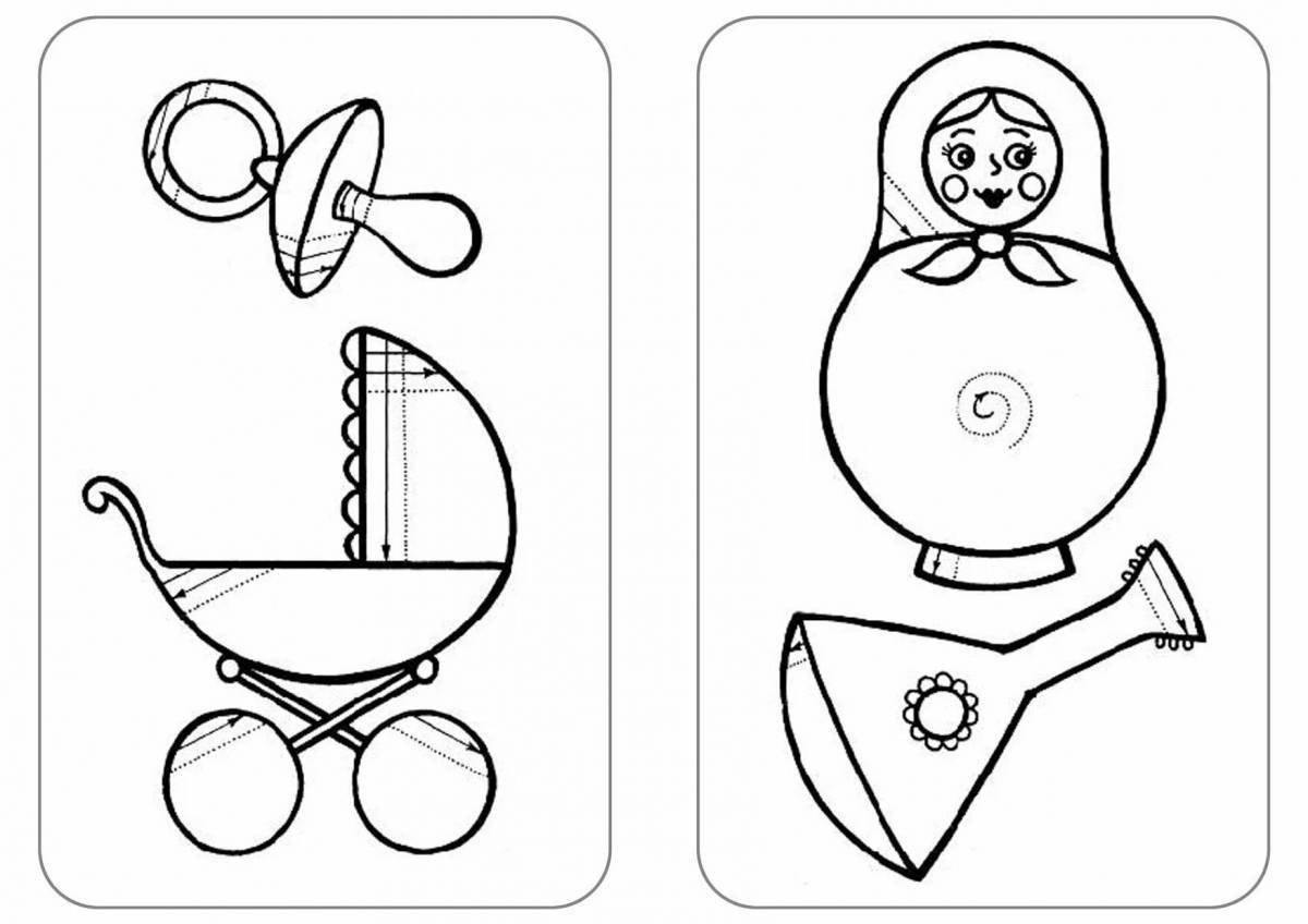 Fun toy coloring pages