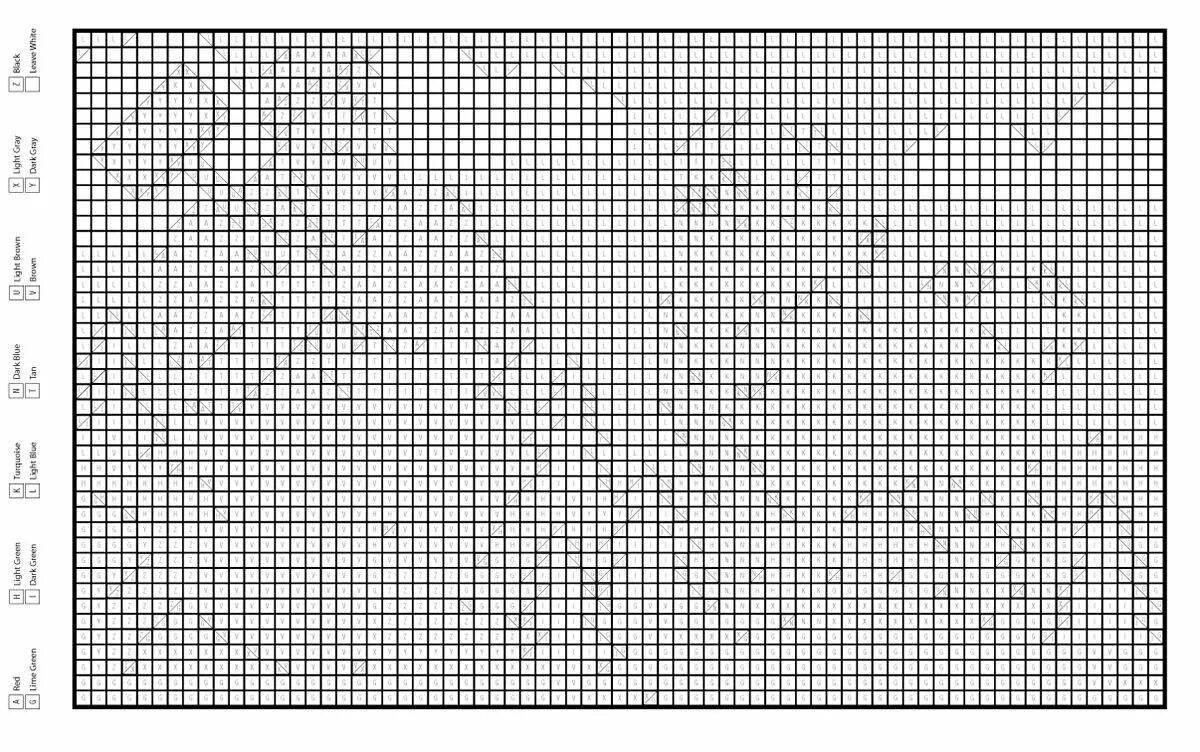 Bright coloring by squares with numbers