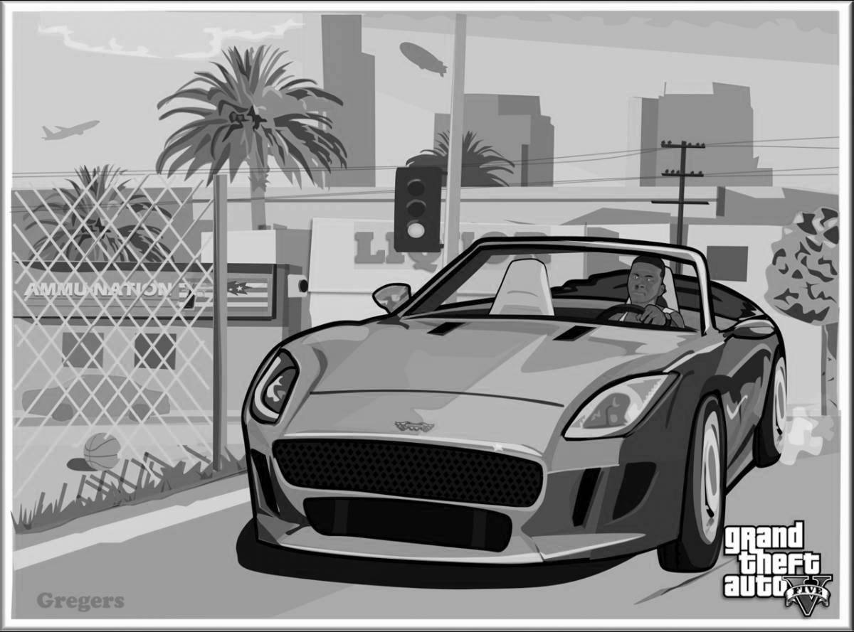 Exciting car coloring for GTA 5