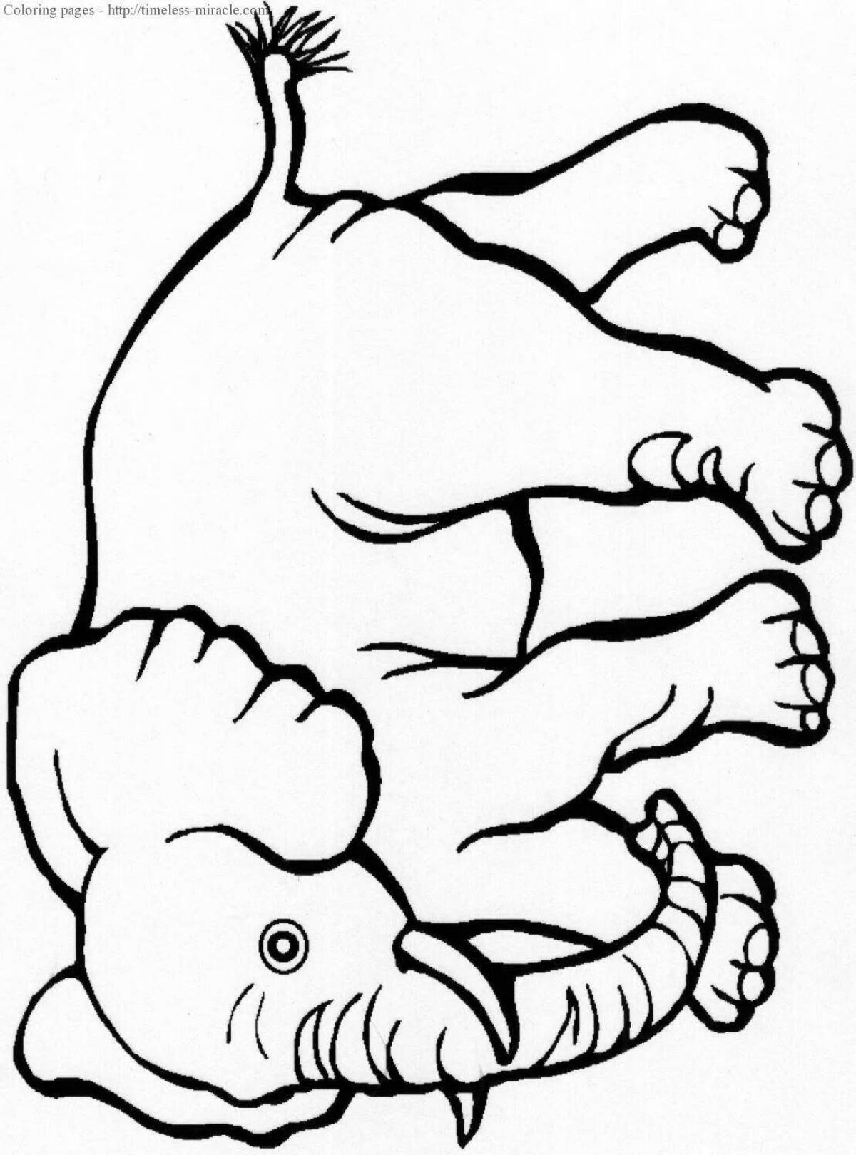 Impressive coloring elephant kuprin grade 3