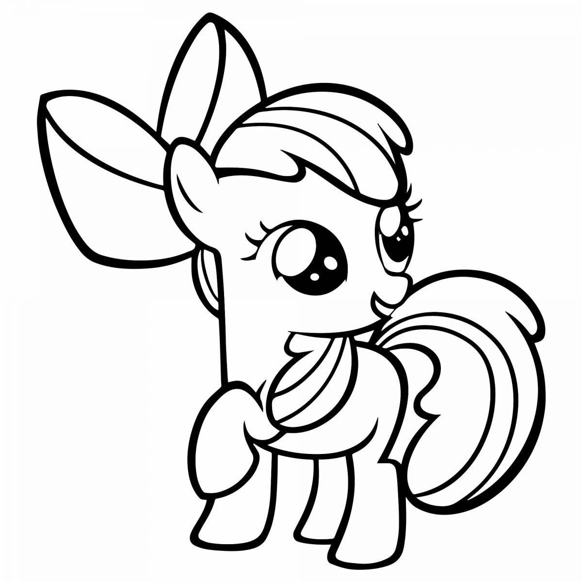 Tiptop coloring for girls cute pony