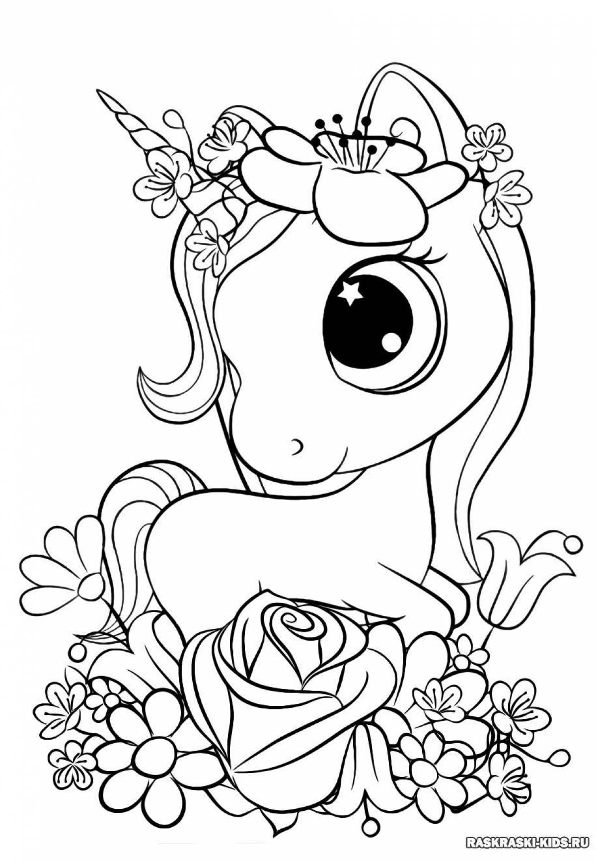 Amazing coloring pages for girls animal unicorn