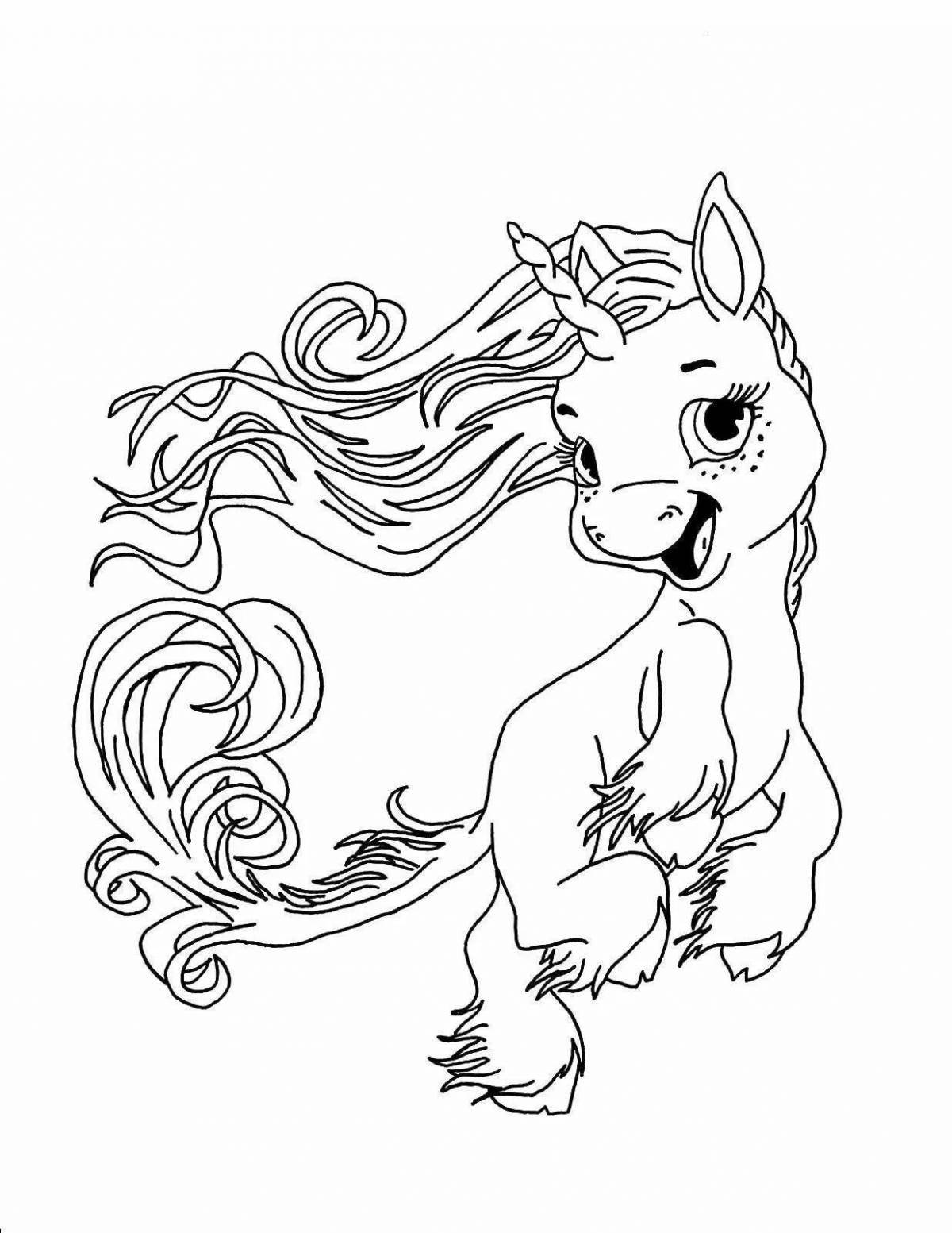 Fun coloring for girls animal unicorn