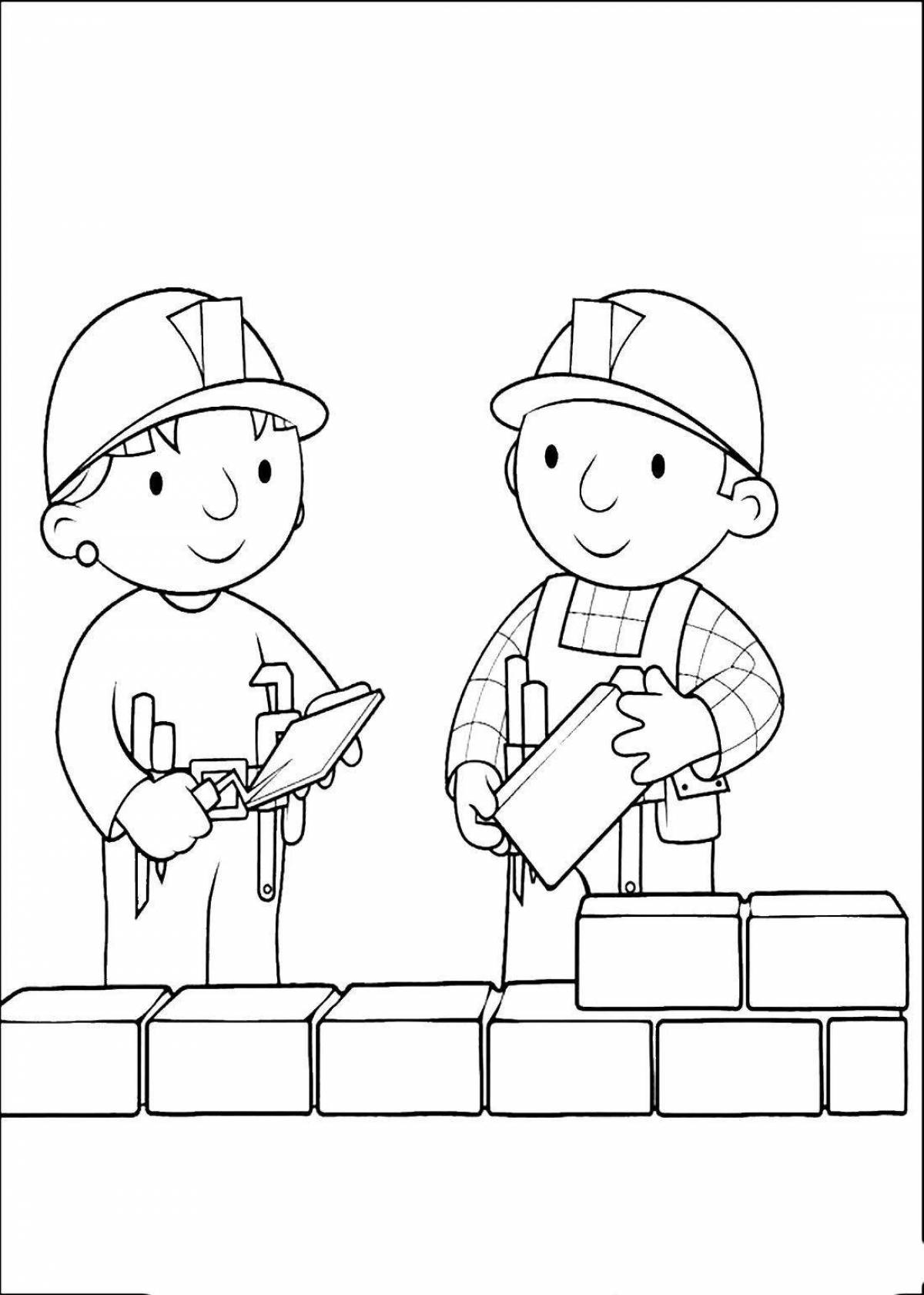 Entertaining occupational safety coloring book