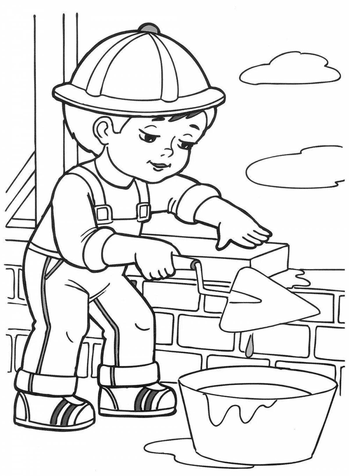 Occupational safety education coloring book