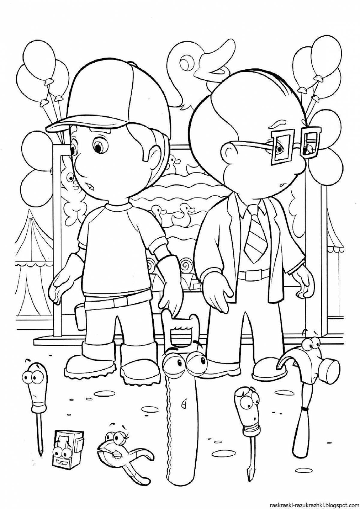 Detailed occupational health and safety coloring page