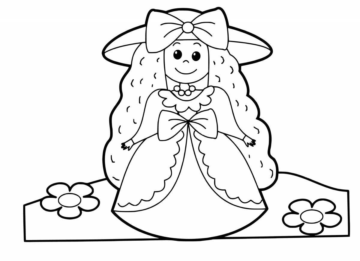 Color-happy coloring page for girls 4 years old