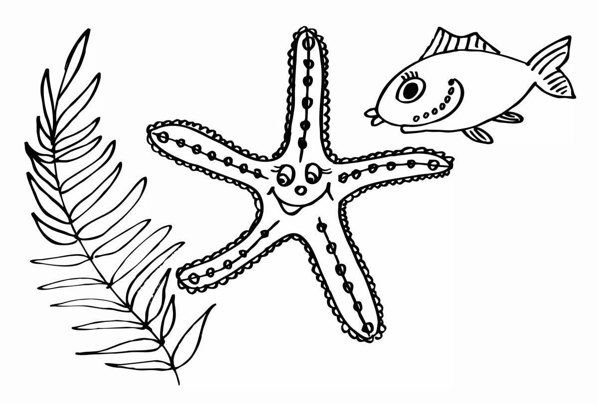 Charming coloring animals of the seas and oceans