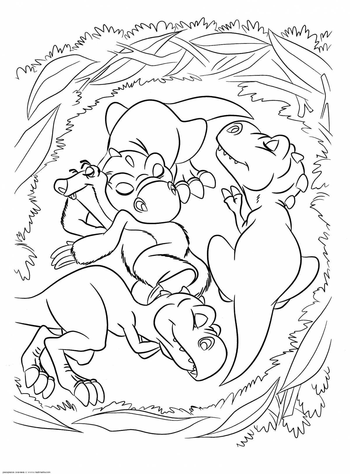 Glorious ice age dinosaur coloring book