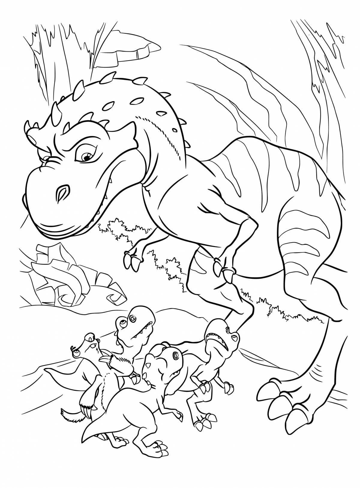 Dinosaur ice age fantasy coloring book