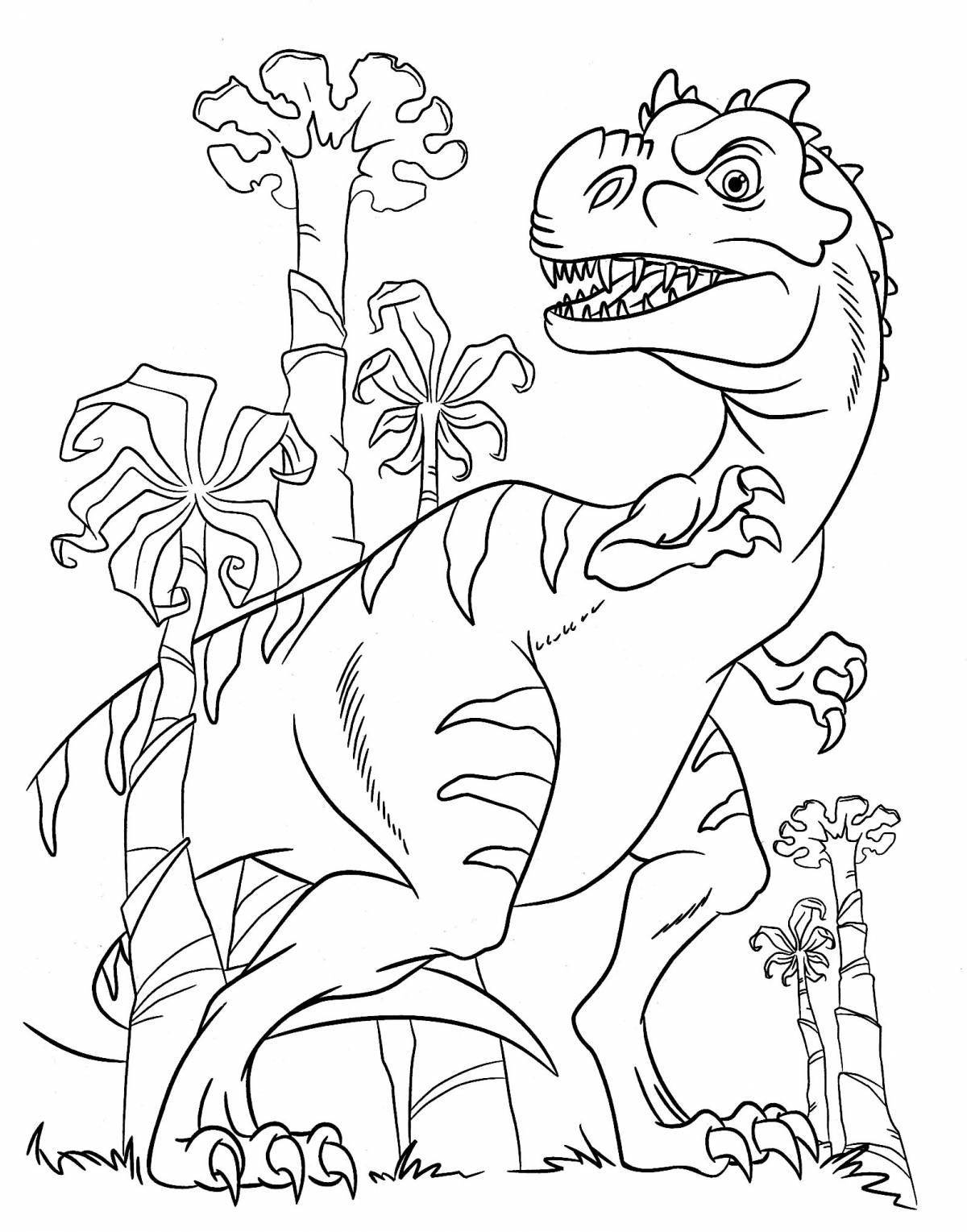 Impressive ice age dinosaur coloring book