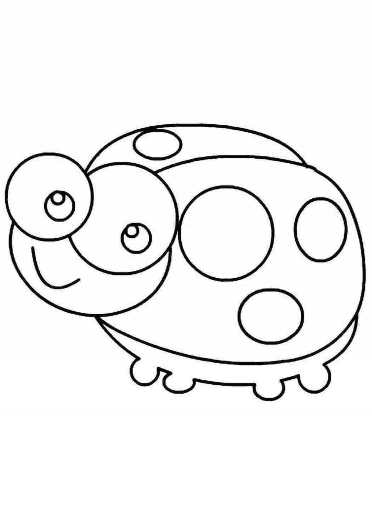 Colored vibrant watercolor children's coloring book