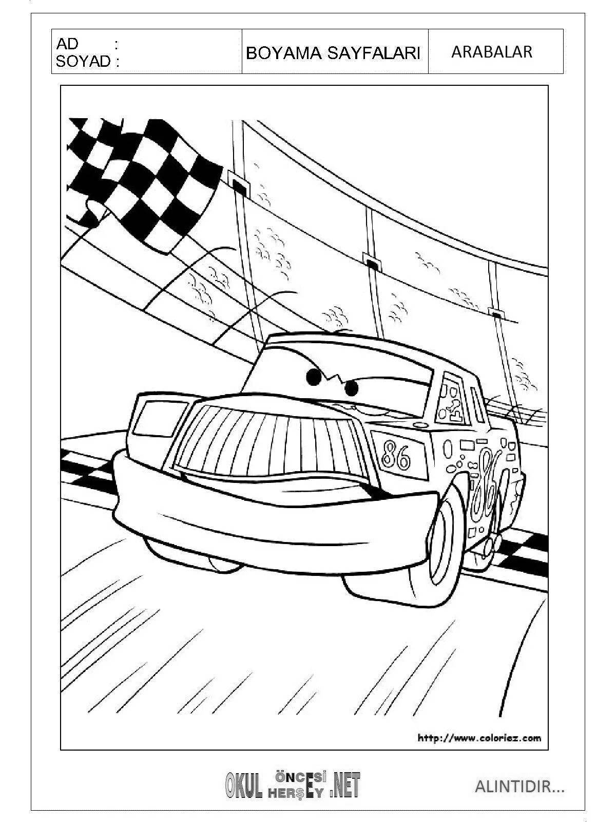Animated parking coloring book