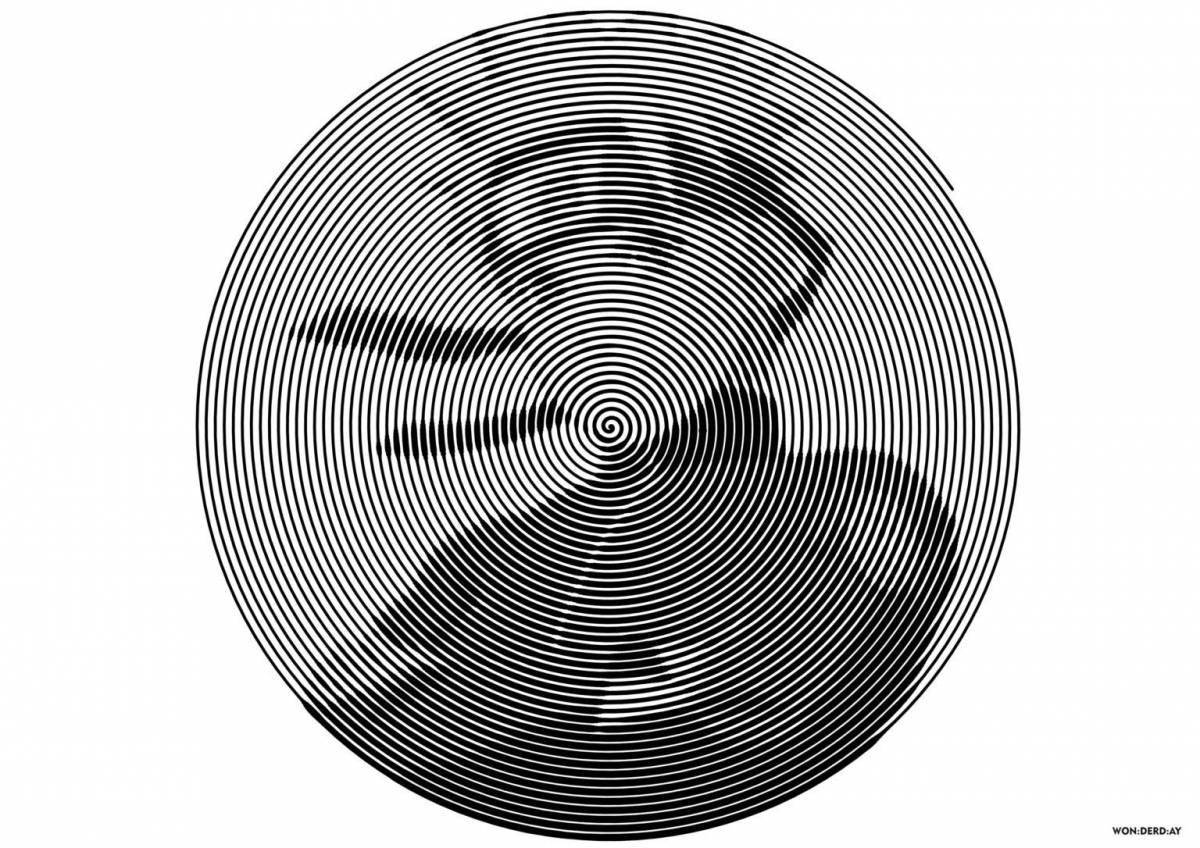 Betty's attractive spiral coloring