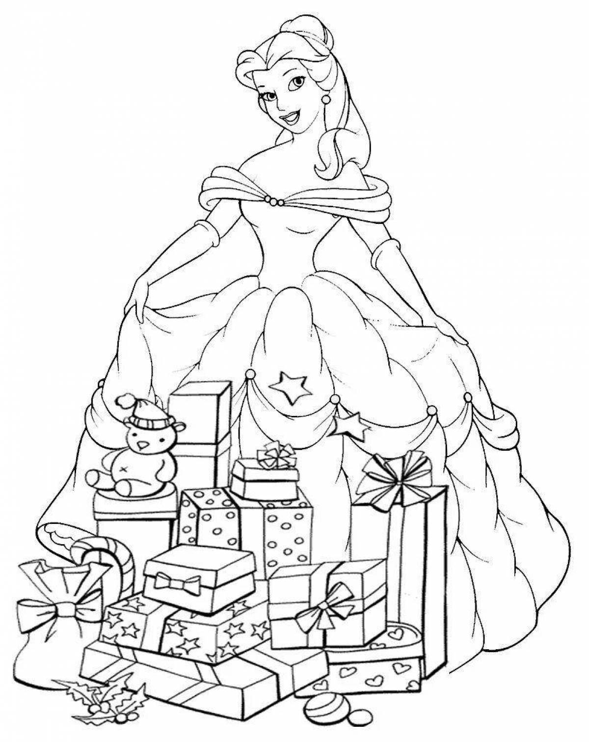 Dazzling princess coloring pages new