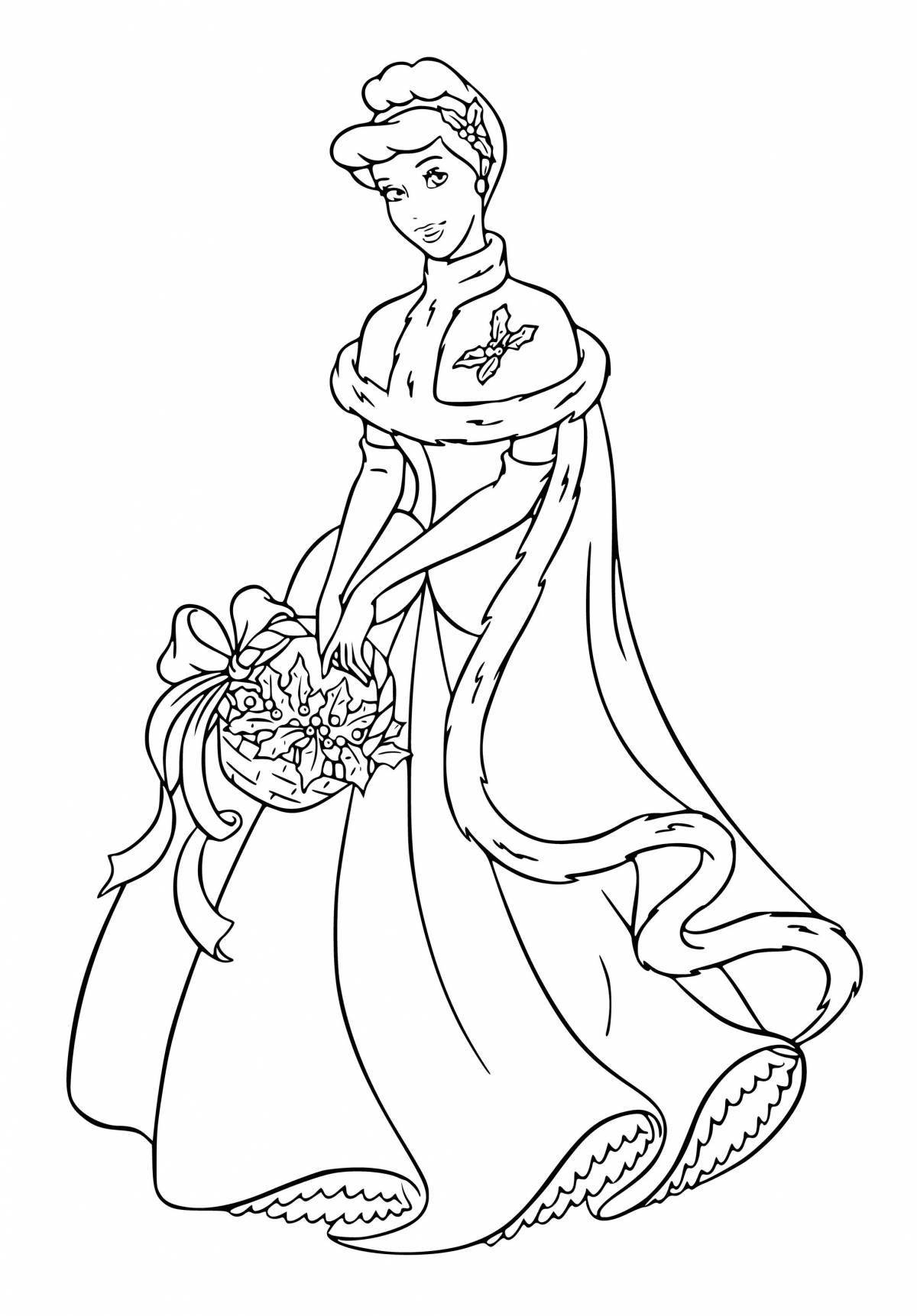 Colorful princess coloring pages new