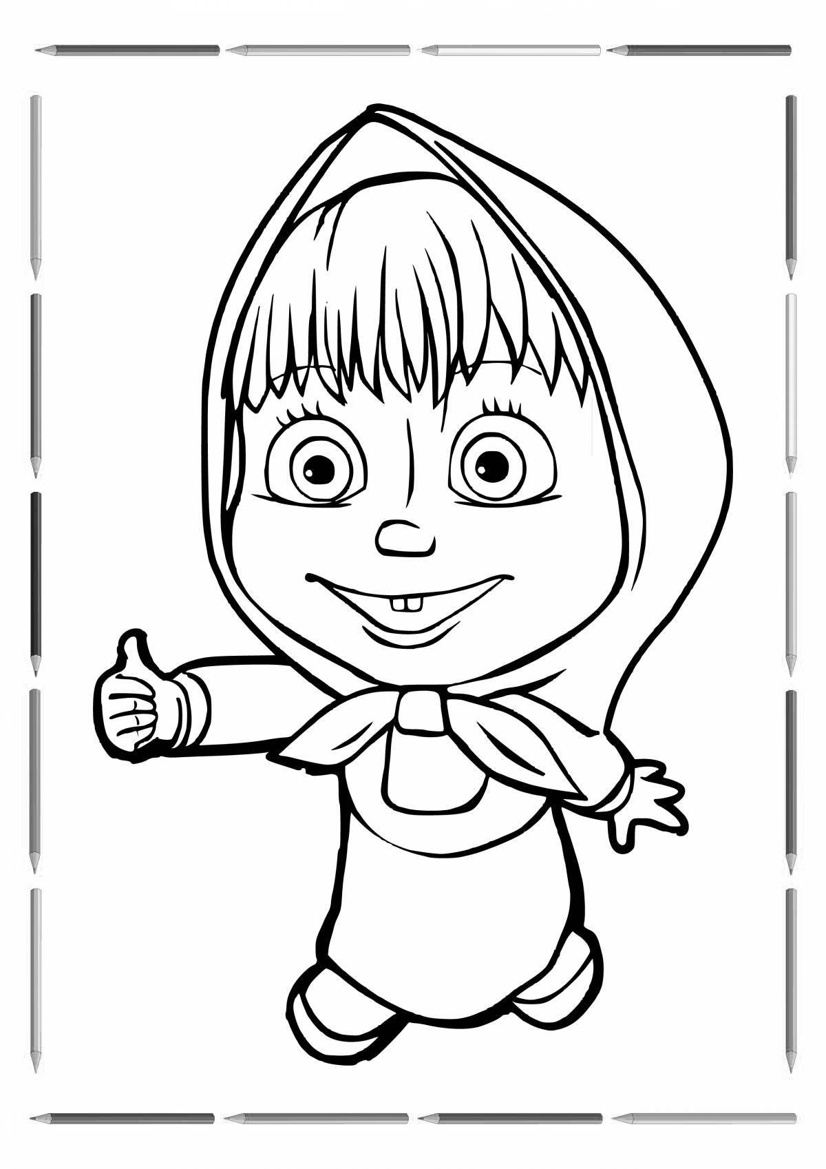 Beckoning Masha and the bear deluxe coloring book