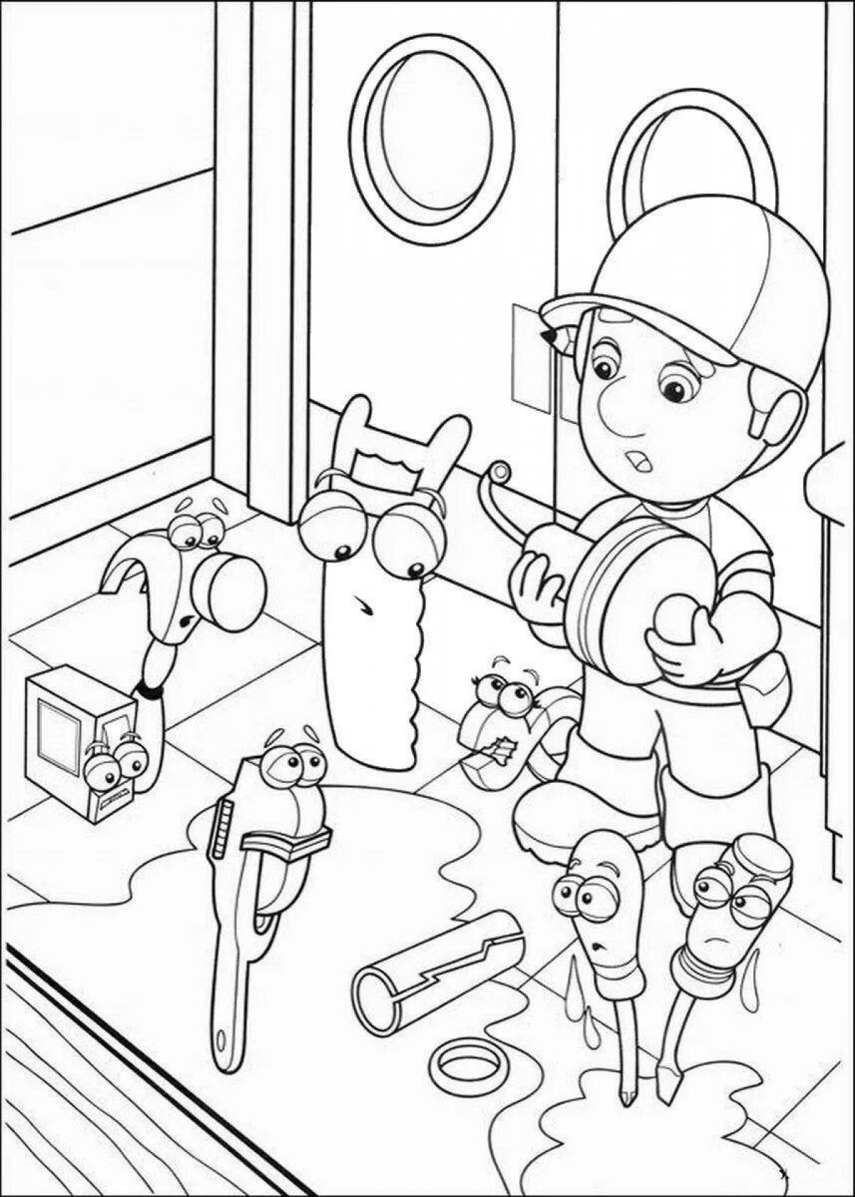 Playful cog coloring page for kids