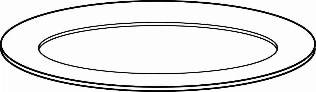 Раскраска Веселое рисование тарелок для детей