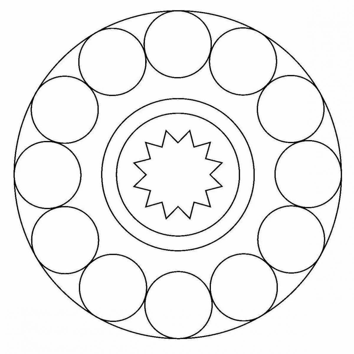 Раскраска Веселый рисунок тарелки для малышей
