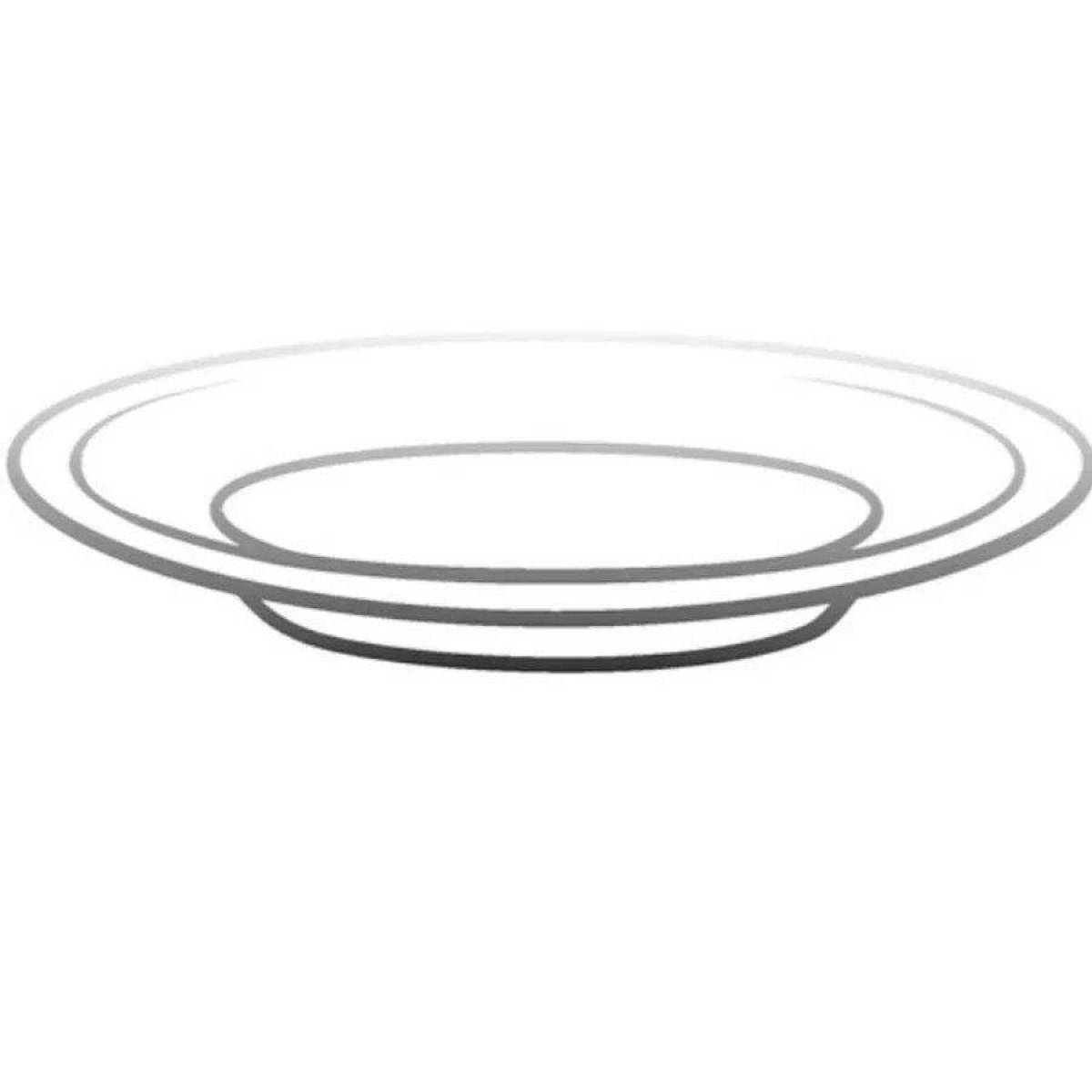 Раскраска Креативное рисование тарелок для дошкольников