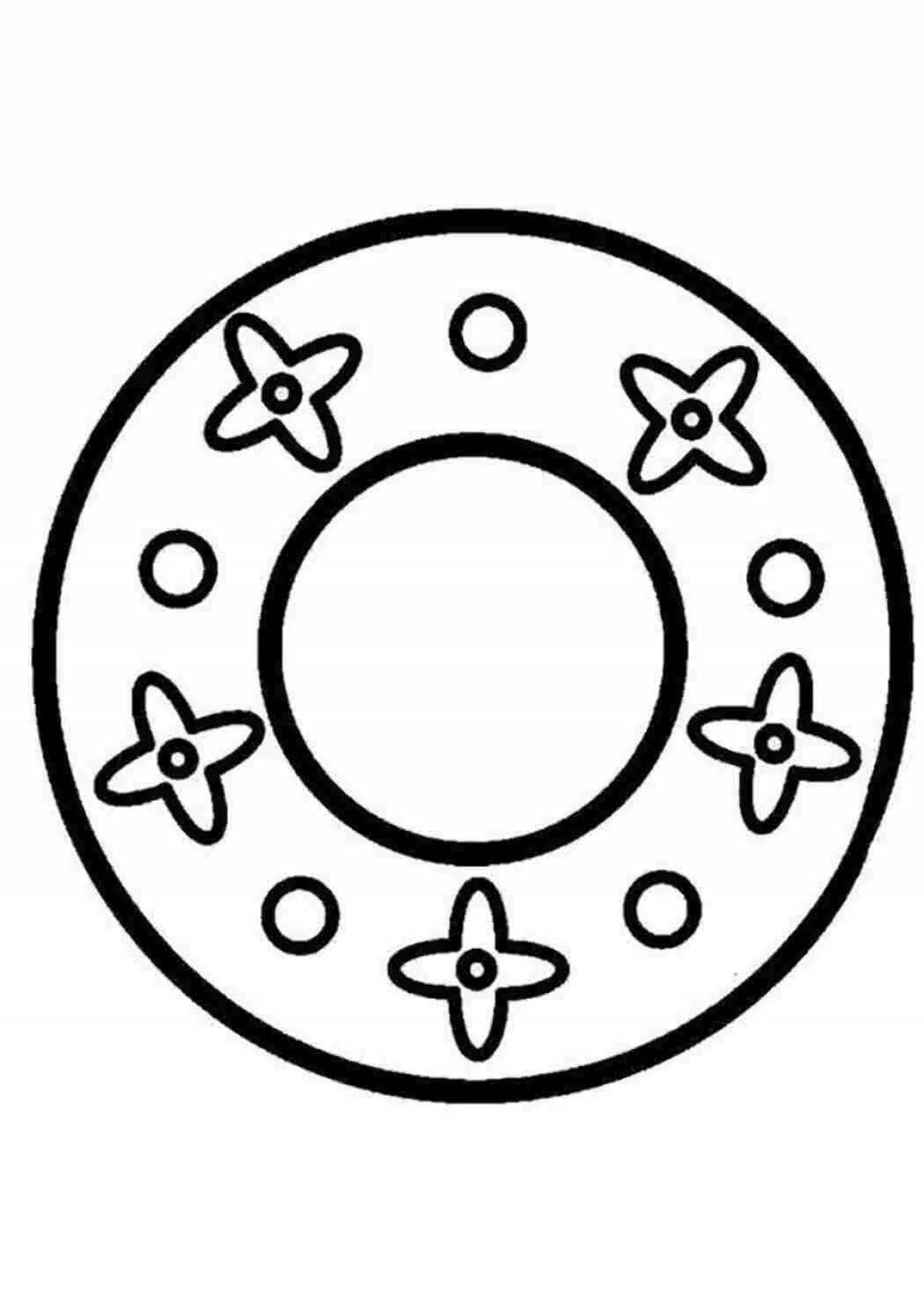 Раскраска Красочный рисунок тарелки для детей всех возрастов