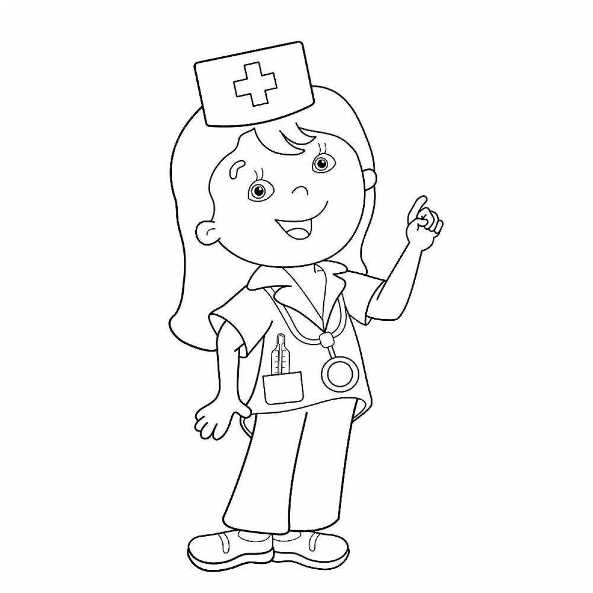 Coloring pages doctor doctor crazy color