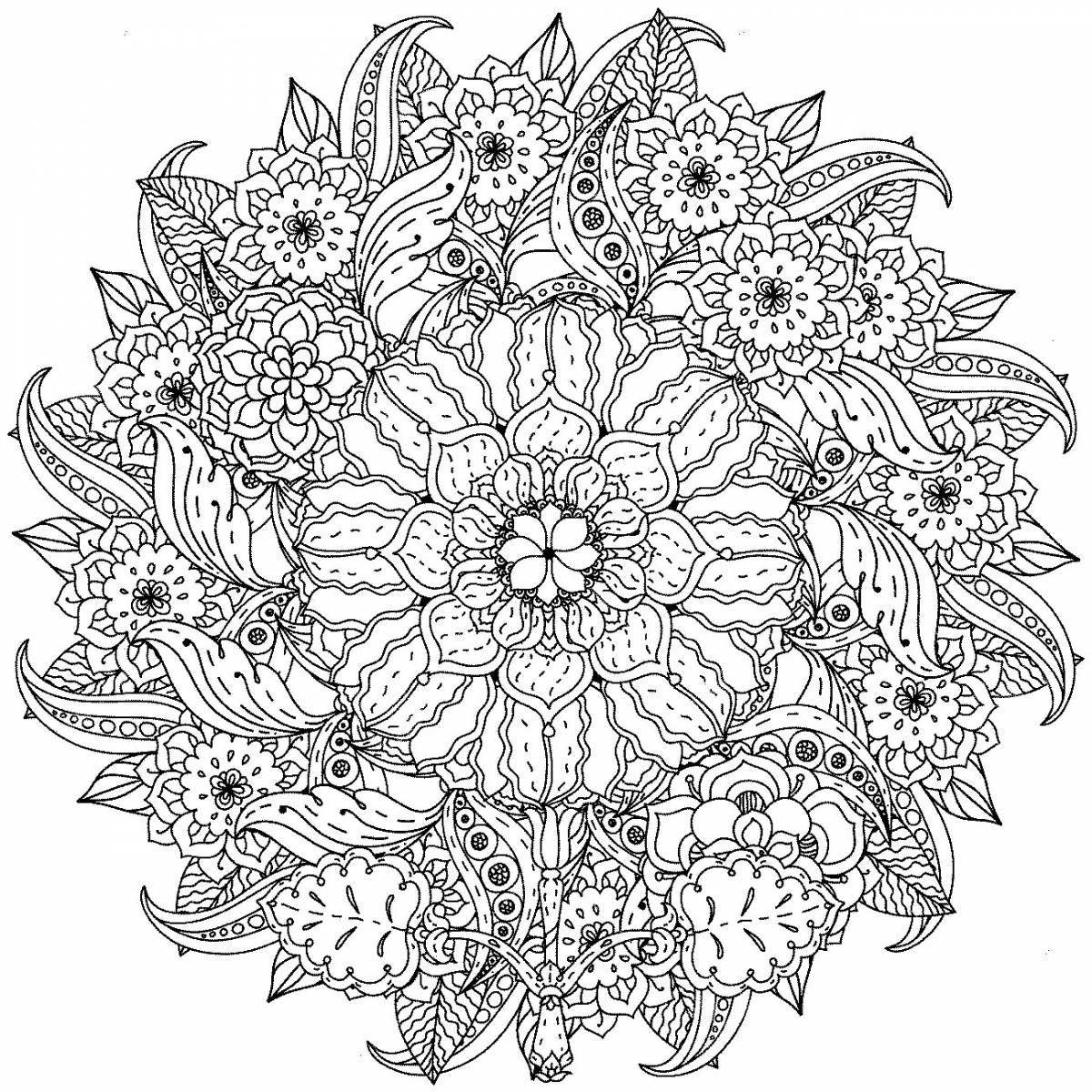 Dynamic x antistress coloring page